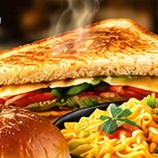 સેન્ડવિચ, બન મસ્કા અને મેગી